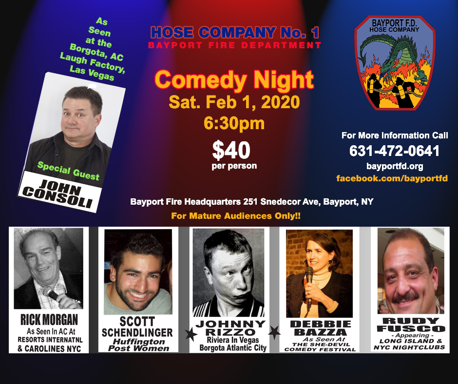 Bayport Fire Department Events - Hose Company Comedy Night-Comedy